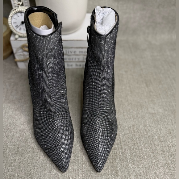 Nine West Denim - Nine West KEPORDP2 Silver Crystal Pointed Toe Booties ✨ Size 8M | NIB